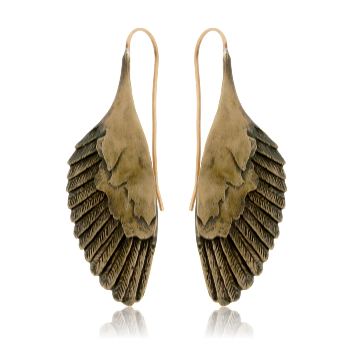 Bronze Owl Wing Drop Earrings - Park City Jewelers
