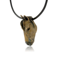 Bronze Trail Horse on Leather Cord - Park City Jewelers