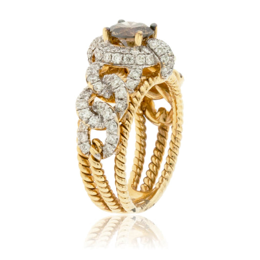 Brown Diamond & Diamond Accent Ring - Park City Jewelers