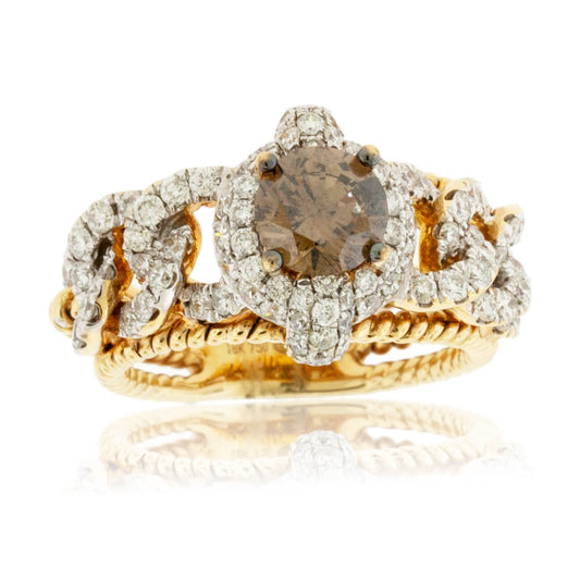 Brown Diamond & Diamond Accent Ring - Park City Jewelers