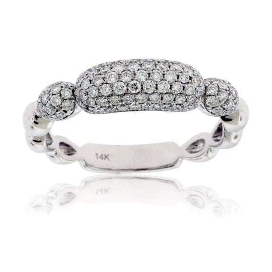Bubble Bar White Gold Diamond Fashion Ring - Park City Jewelers