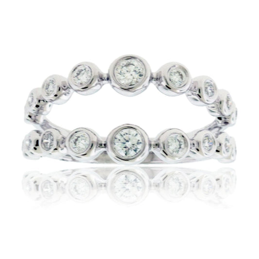 Bubble Bezel Diamond Double Band - Park City Jewelers