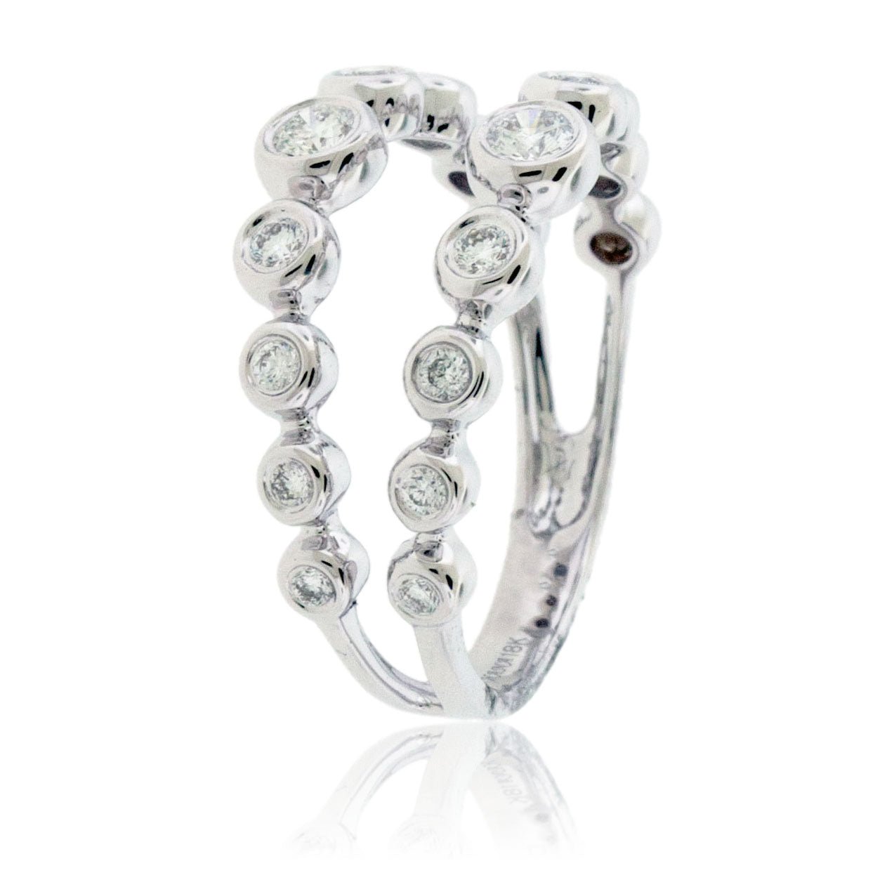 Bubble Bezel Diamond Double Band - Park City Jewelers