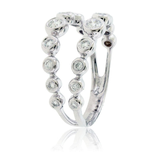 Bubble Bezel Diamond Double Band - Park City Jewelers