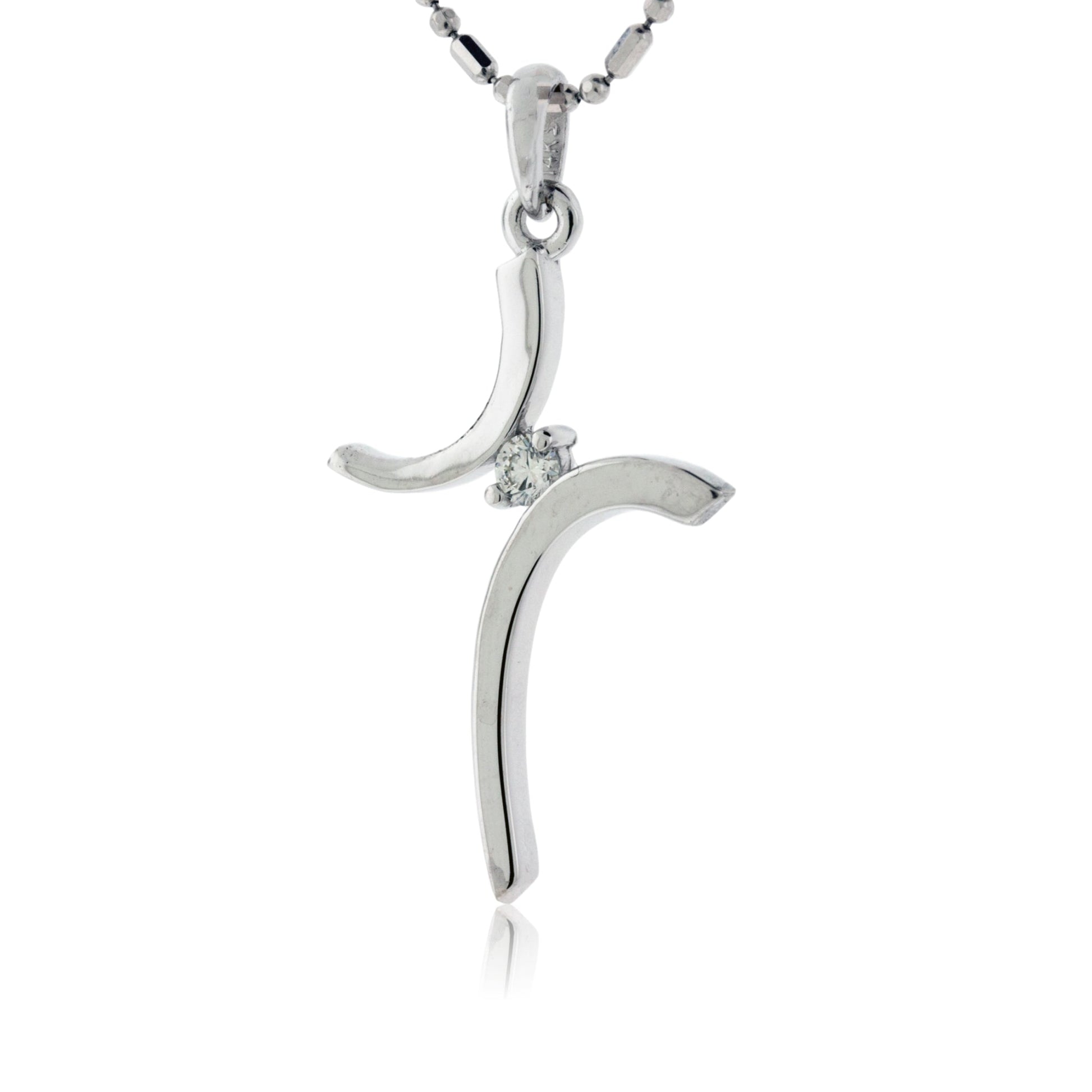 Bypassing Cross with Diamond Pendant - Park City Jewelers