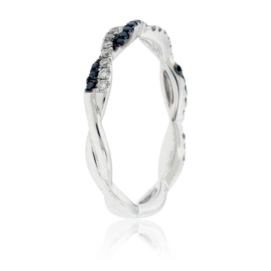 Bypassing Diamond and Black Diamond Band - Park City Jewelers