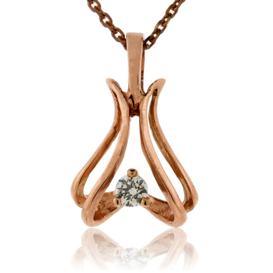 Caged Diamond Pendant - Park City Jewelers