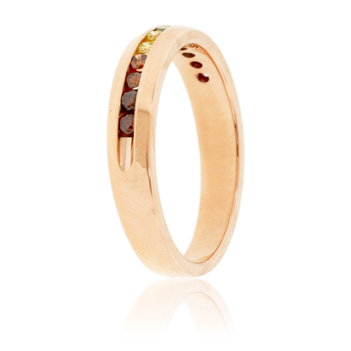 Channel Set Colored Diamond Rainbow Style Band - Park City Jewelers