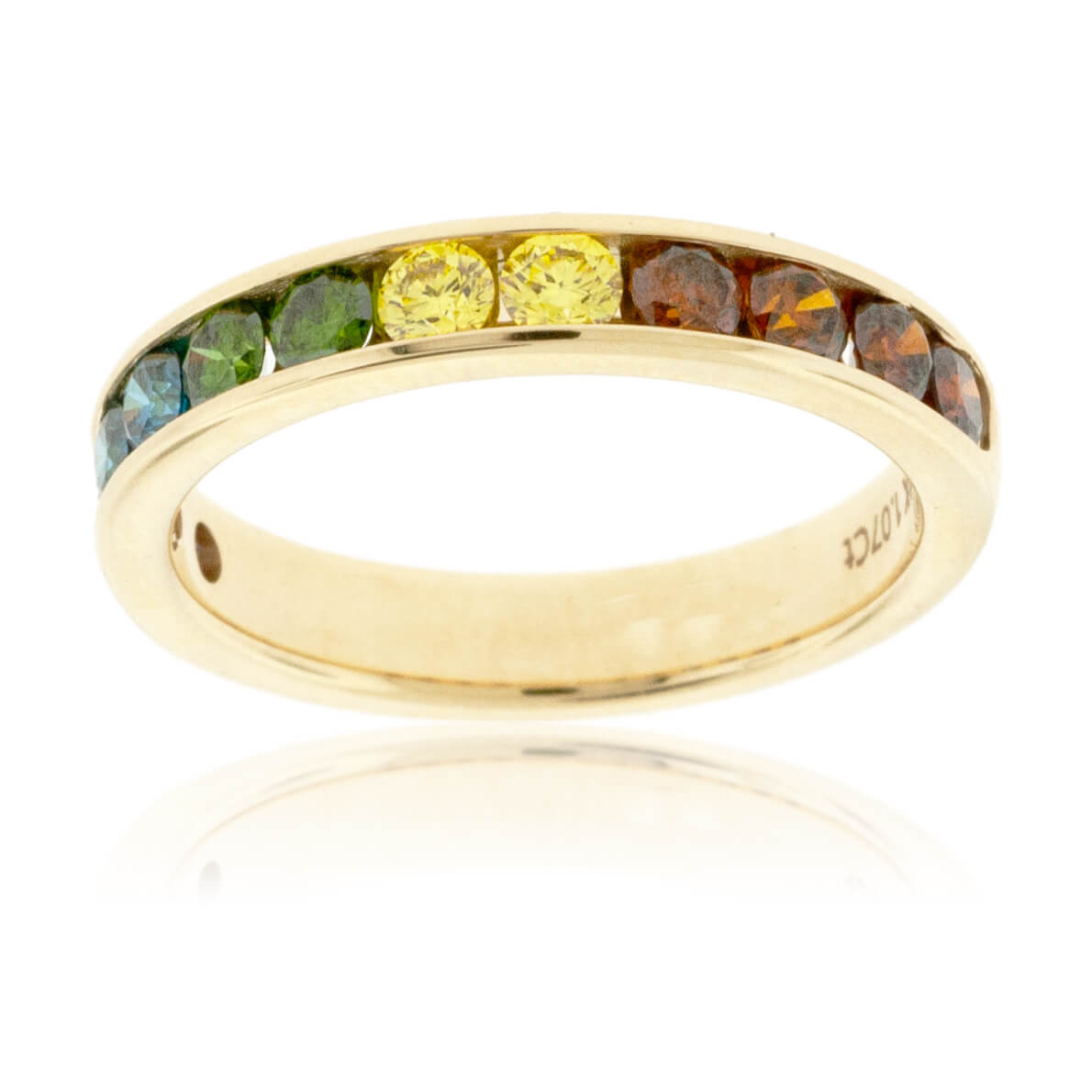 Channel Set Colored Diamond Rainbow Style Band - Park City Jewelers