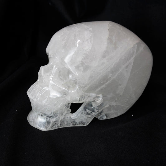 Clear Quartz Skull 12 Inch Carving - Park City Jewelers