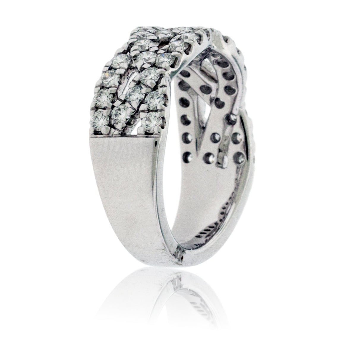 Criss-Cross Band with 1.0 Carat Diamond Ring - Park City Jewelers