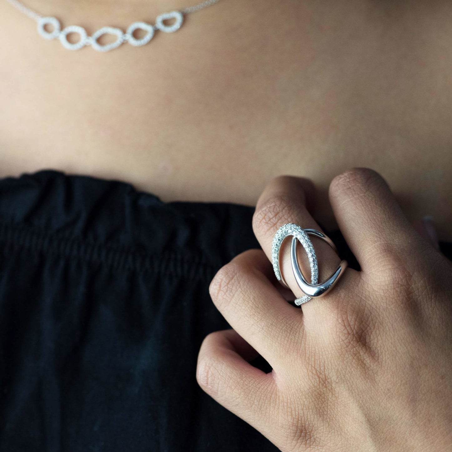 Criss-Cross Diamond Fashion Ring - Park City Jewelers