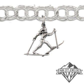 Cross Country Skier Charm - Park City Jewelers