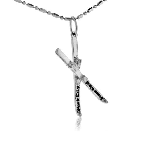 Crossed Skis "Park City" Charm - Park City Jewelers