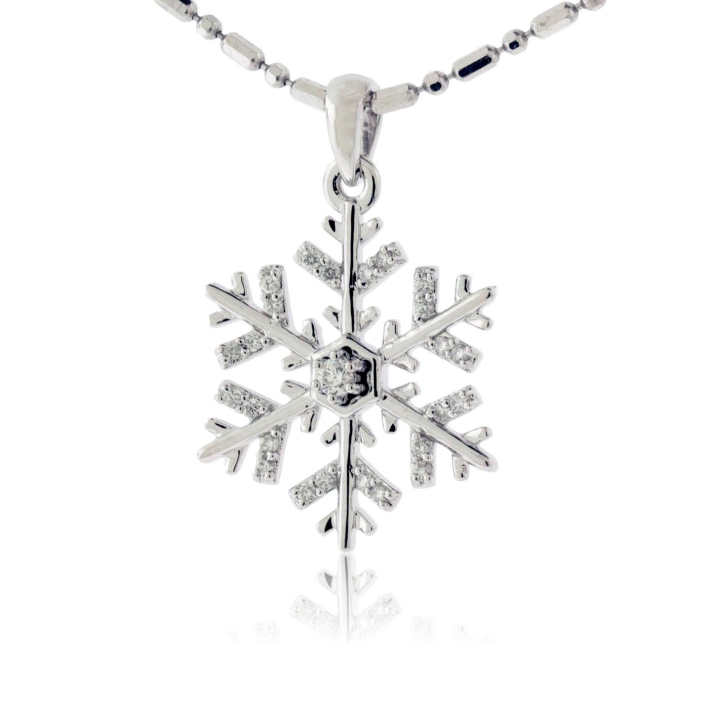 Dainty Diamond Snowflake Pendant - Park City Jewelers