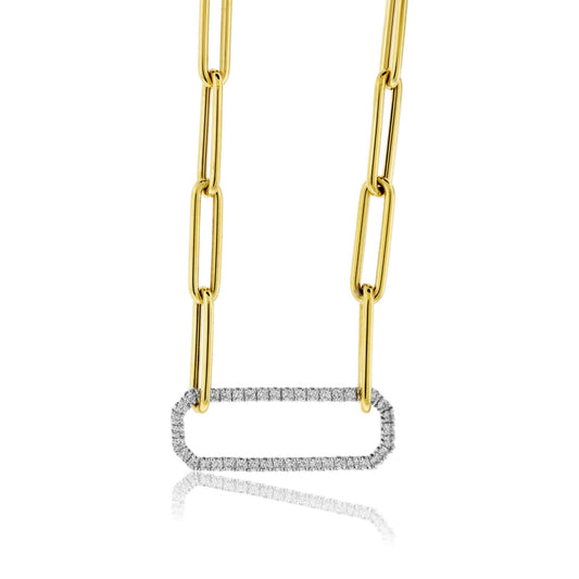 Diamond 2 Ways Two Toned Gold Pendant - Park City Jewelers
