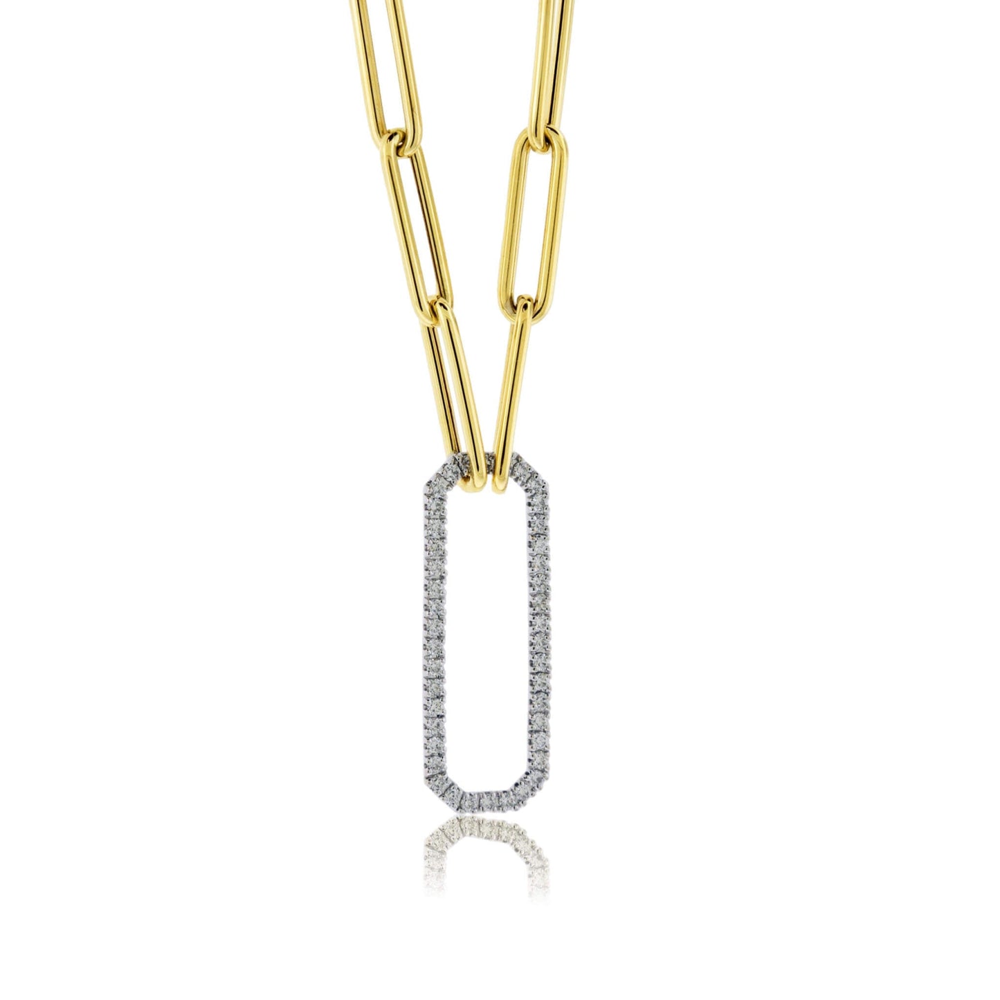 Diamond 2 Ways Two Toned Gold Pendant - Park City Jewelers