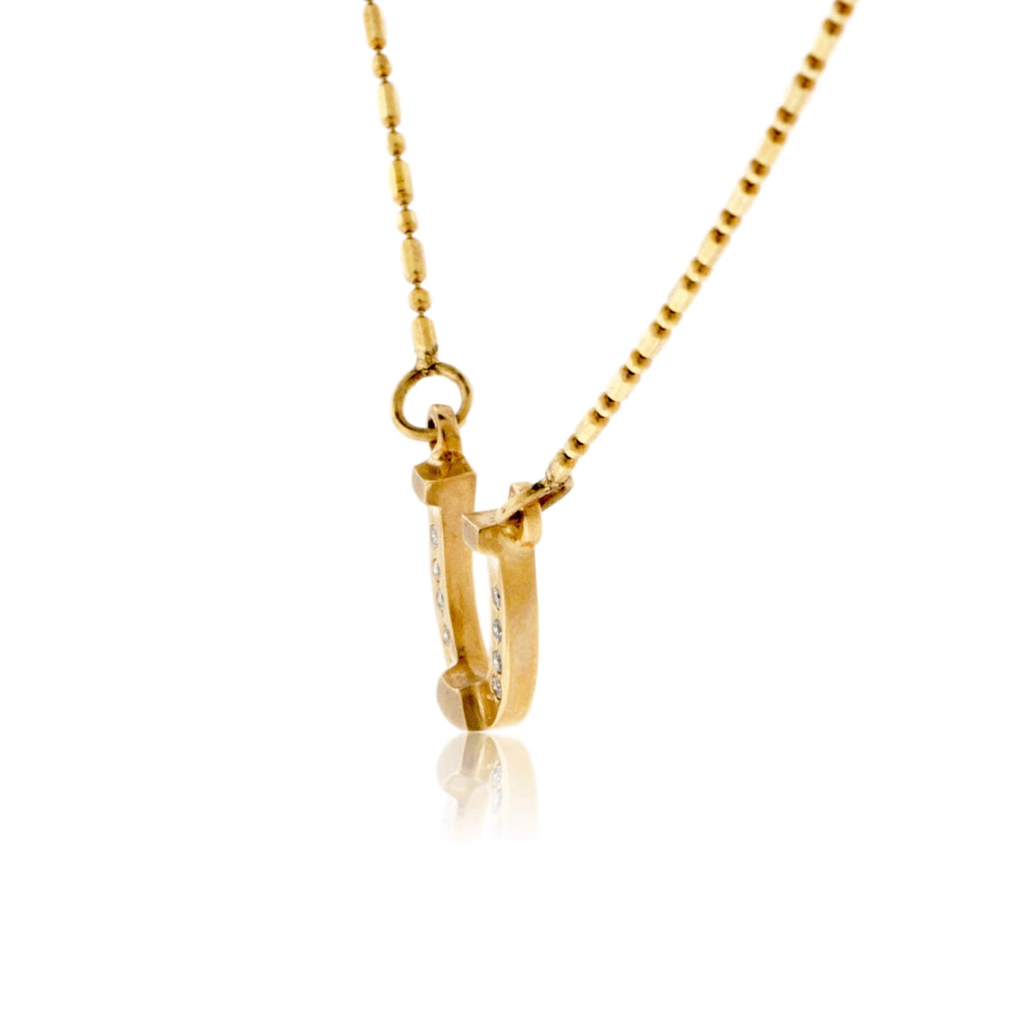 Diamond Accented Horse Shoe Necklace - Park City Jewelers