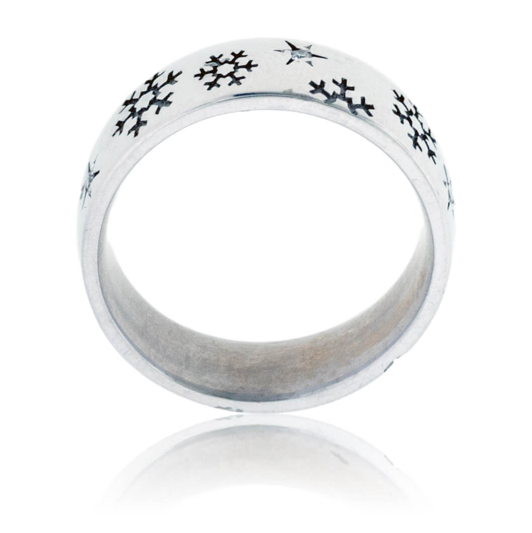 Diamond Accented Snowflake Band - Park City Jewelers