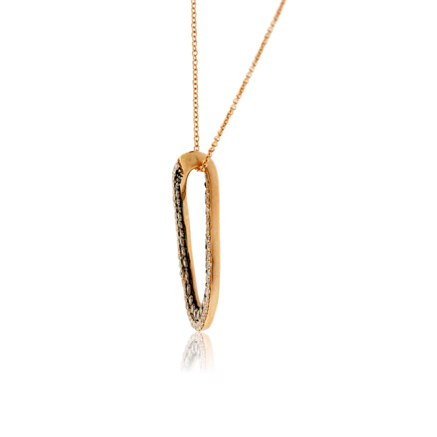 Diamond and Cognac Diamond Teardrop Pendant - Park City Jewelers