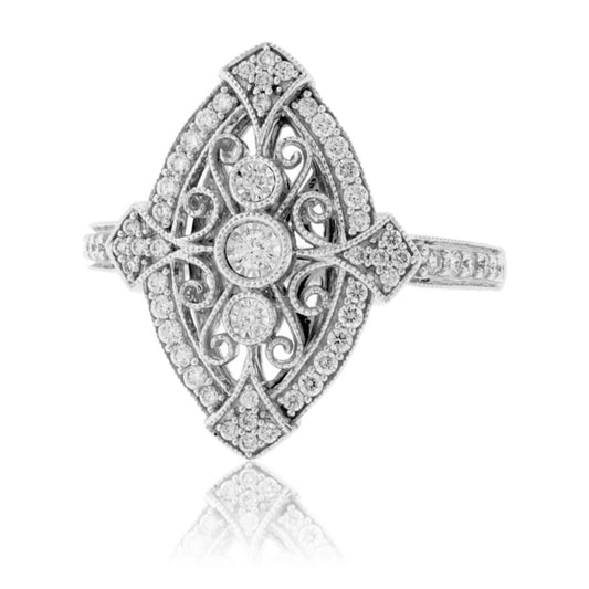 Diamond Art Deco Style Ring - Park City Jewelers
