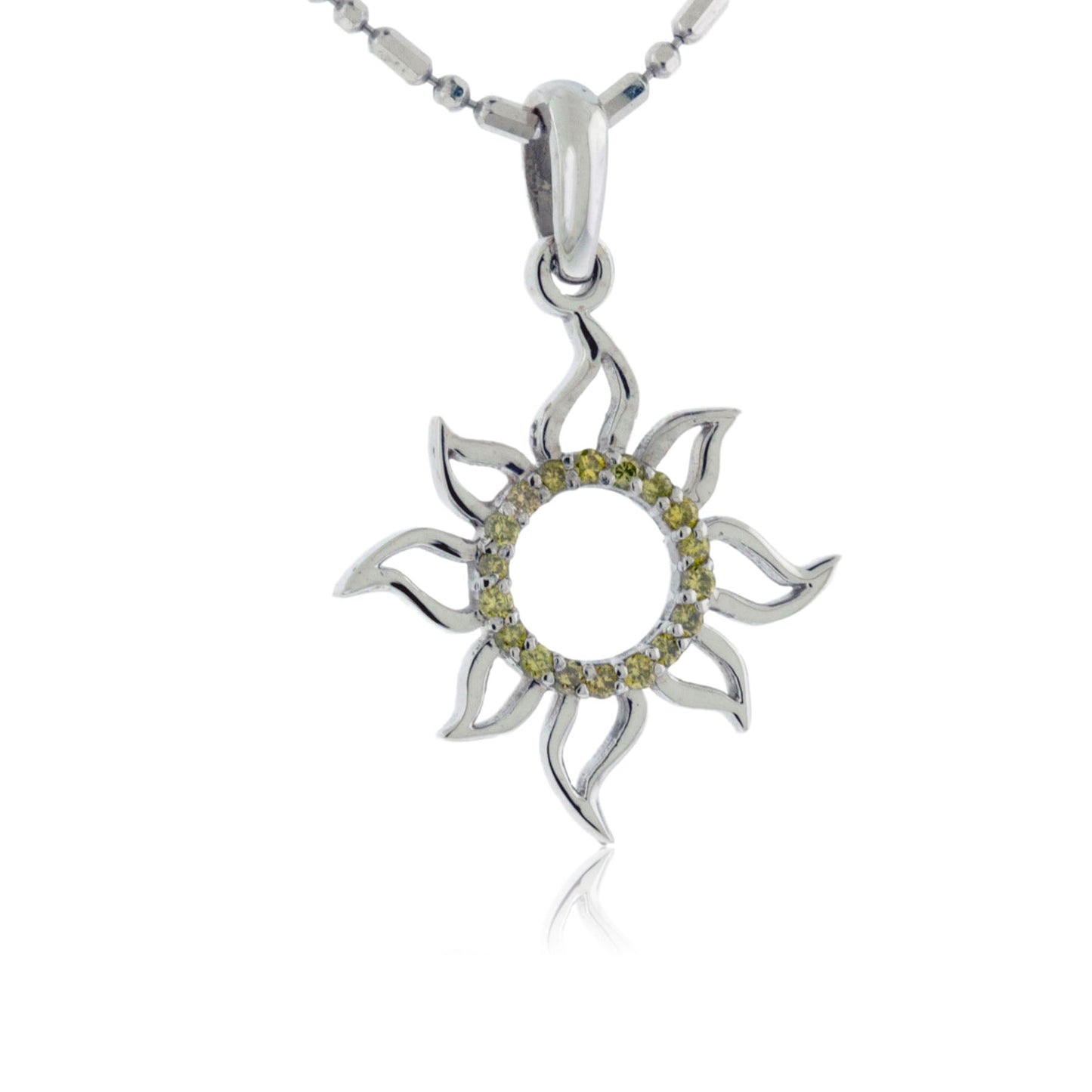Diamond Center Sun Outline Pendant - Park City Jewelers