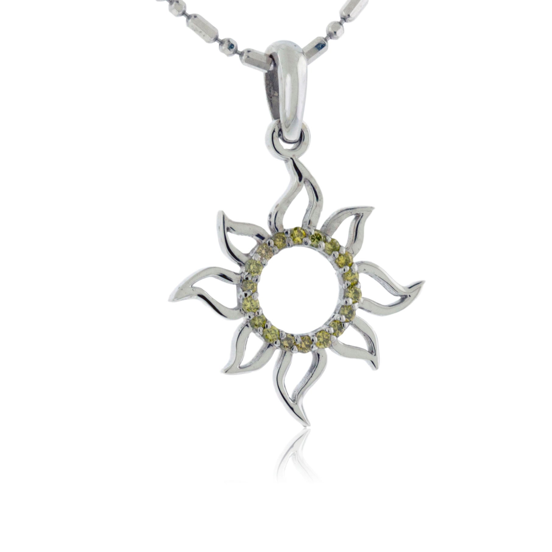 Diamond Center Sun Outline Pendant - Park City Jewelers