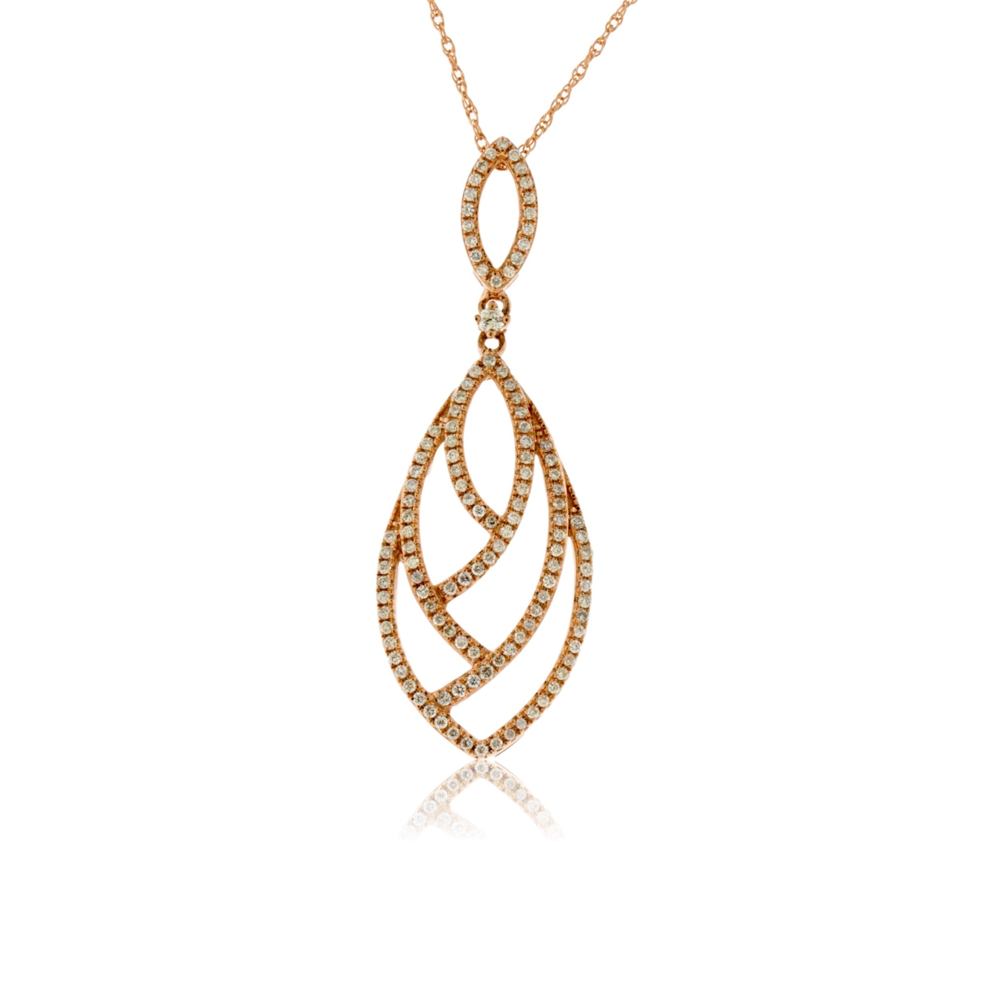 Diamond Chandelier Leaf Style Pendant - Park City Jewelers