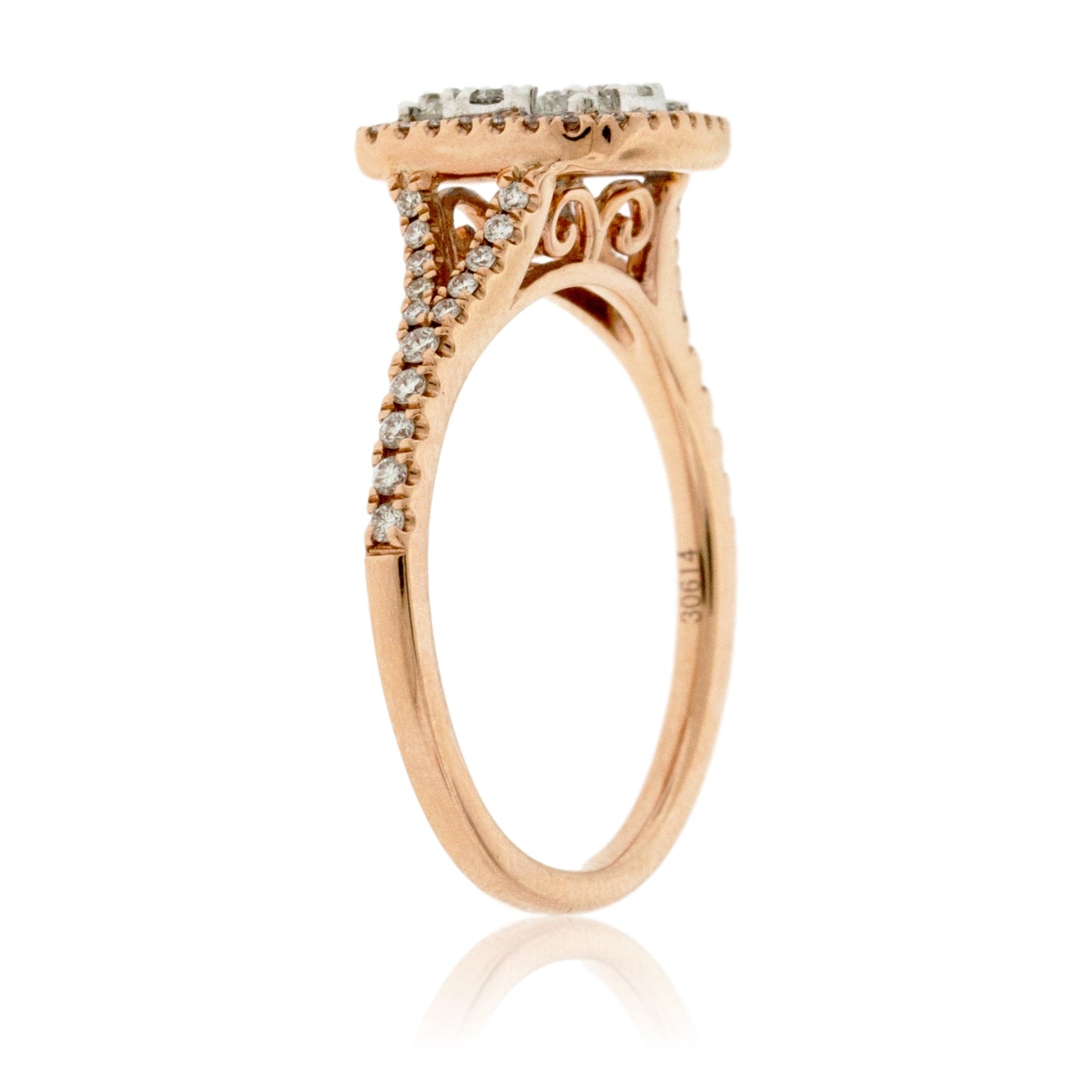 Diamond Cluster Rose Gold Ring - Park City Jewelers