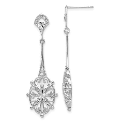 Diamond-Cut Filigree Dangle Earrings - Park City Jewelers