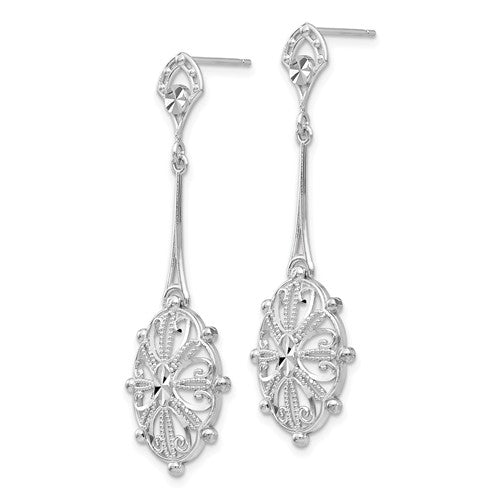 Diamond-Cut Filigree Dangle Earrings - Park City Jewelers