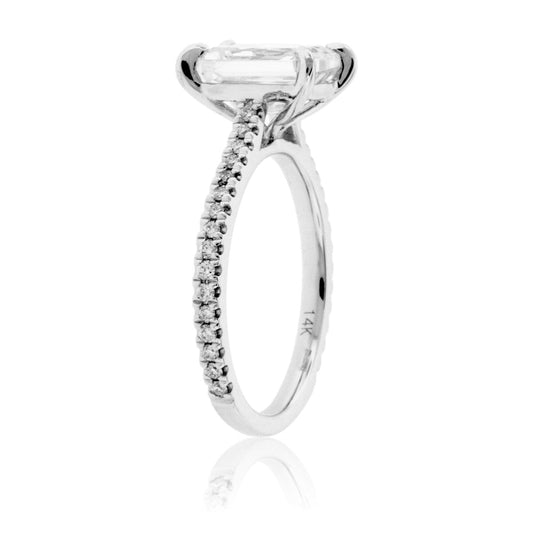 Diamond & CZ Center Stone Engagement Ring - Park City Jewelers