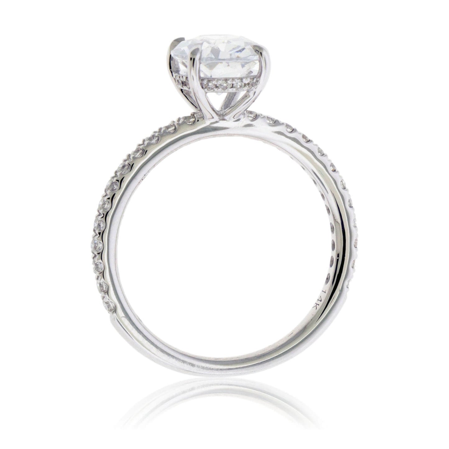Diamond & CZ Center Stone Engagement Ring - Park City Jewelers
