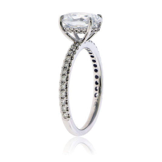 Diamond & CZ Center Stone Engagement Ring - Park City Jewelers