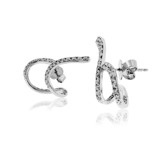 Diamond Ear Cuff Style Earrings - Park City Jewelers