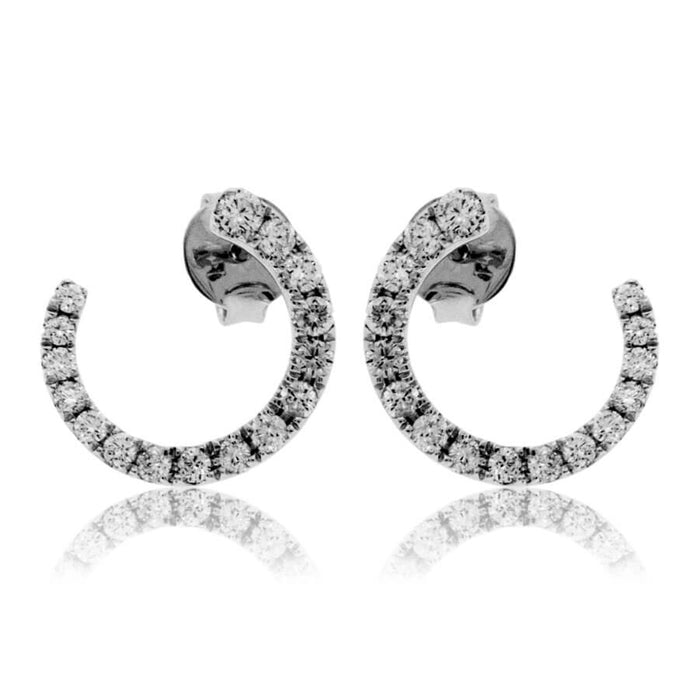 Diamond Front Facing Style Hoop Earrings - Park City Jewelers