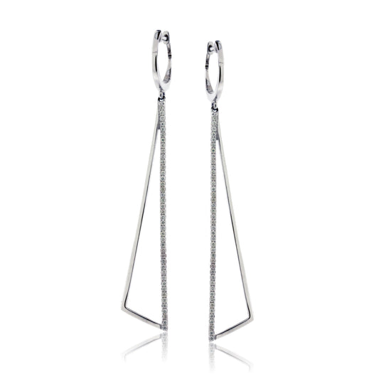 Diamond Geometric Earrings - Park City Jewelers