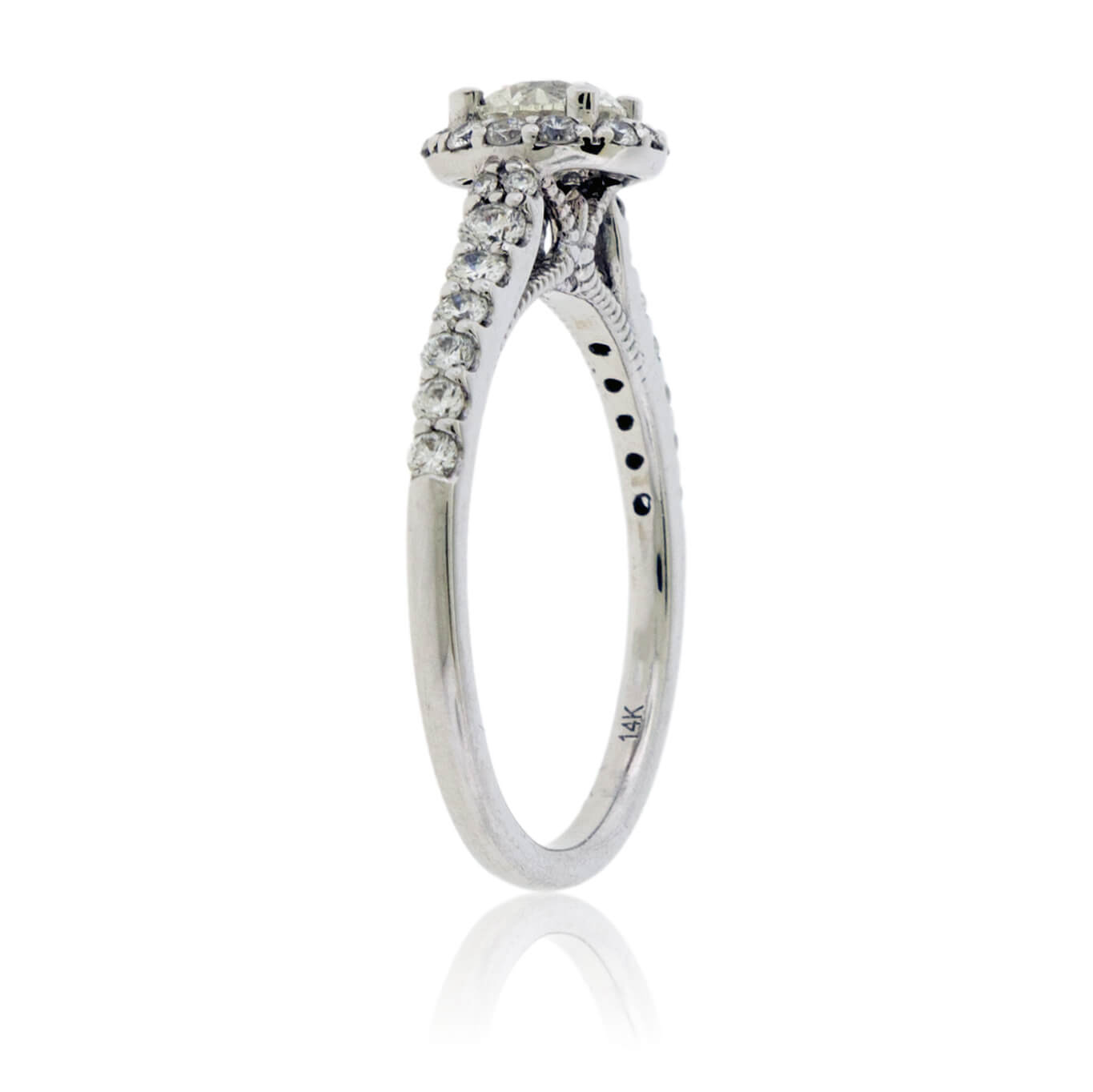Diamond Halo Engagement Wedding Ring - Park City Jewelers