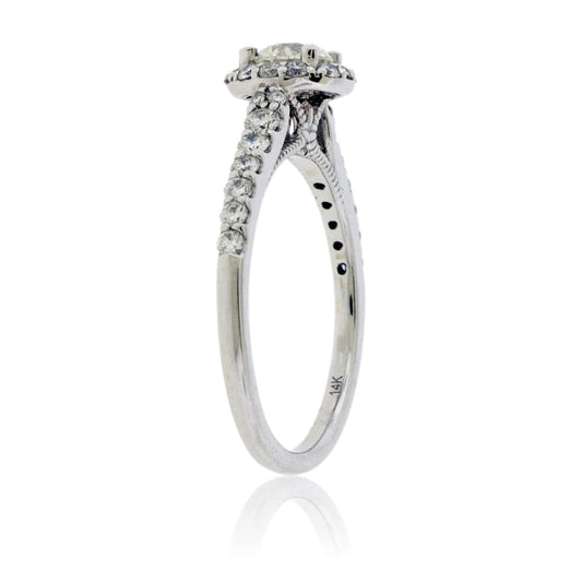 Diamond Halo Engagement Wedding Ring - Park City Jewelers