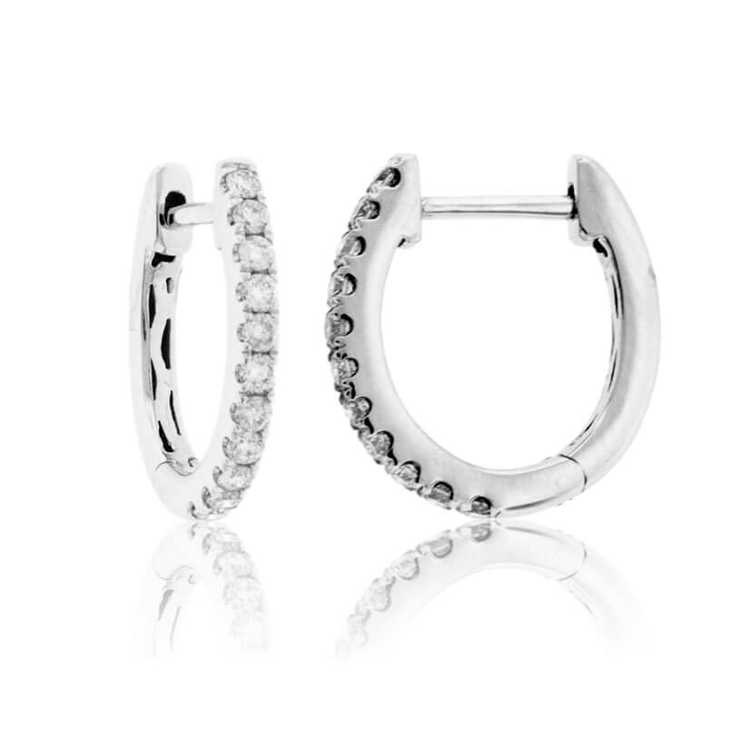 Diamond Huggie Hoop Earrings - Park City Jewelers