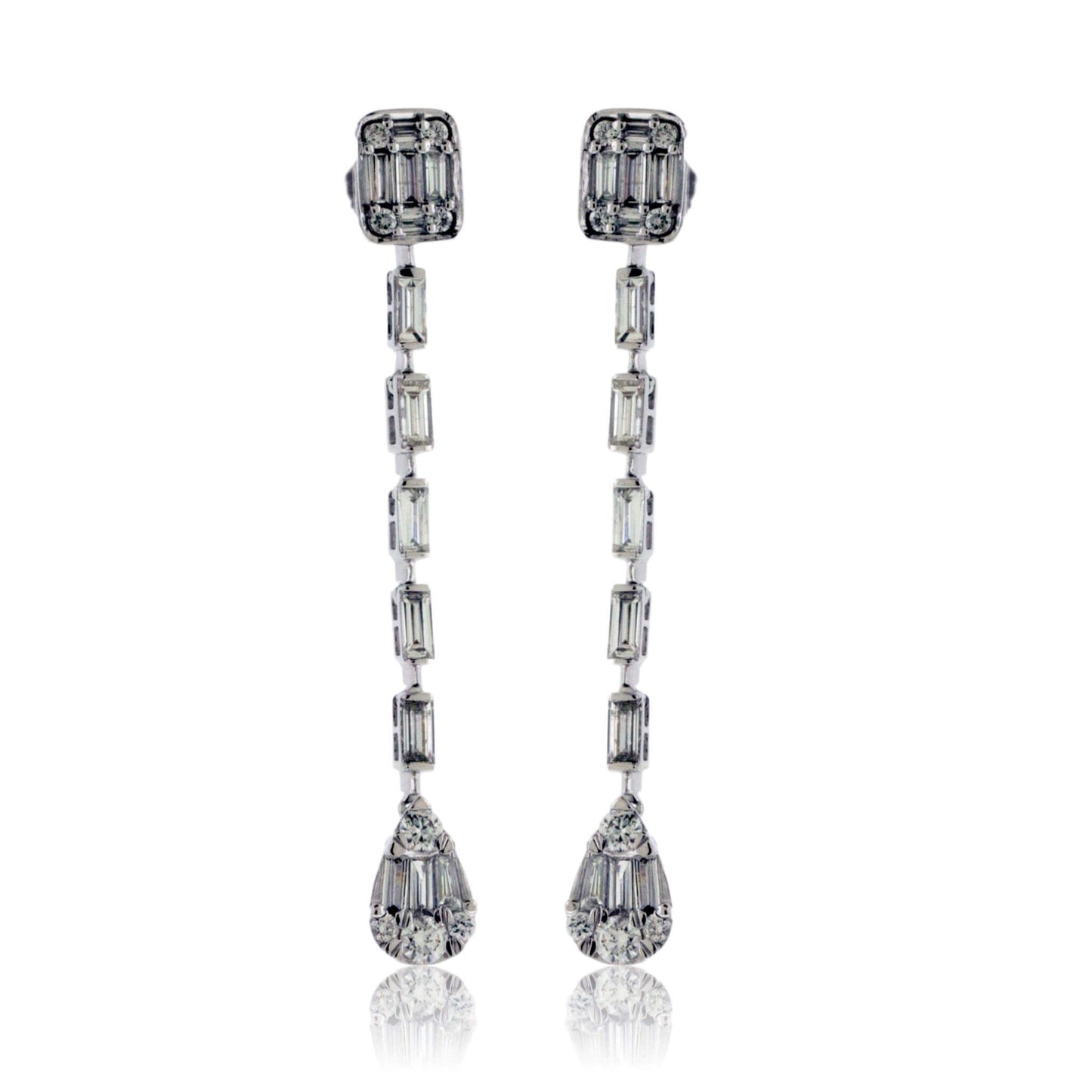 Diamond Line Drop Earrings - Park City Jewelers