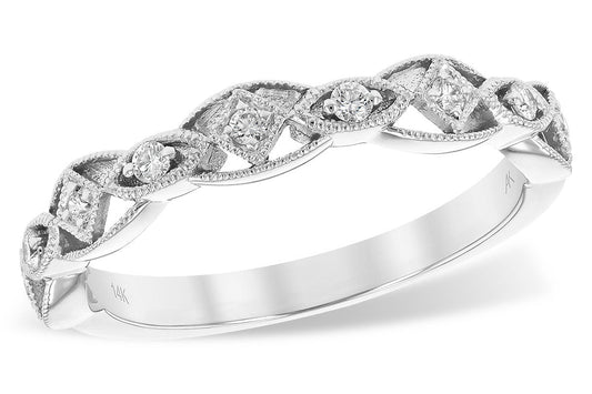 Diamond Milgrain Scallop Overlapping Band - Park City Jewelers