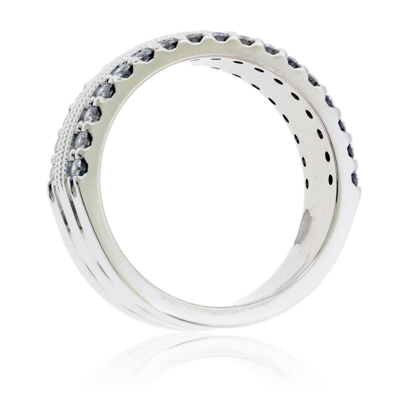 Diamond Milgrain Style Double Row Band - Park City Jewelers