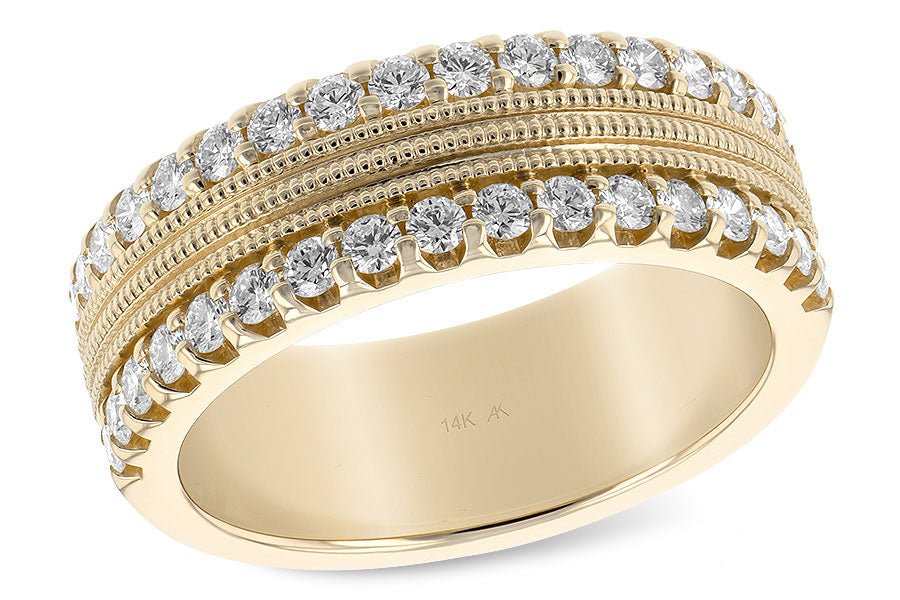 Diamond Milgrain Style Double Row Band - Park City Jewelers