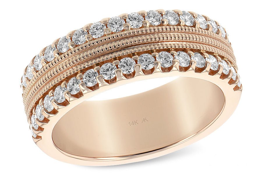 Diamond Milgrain Style Double Row Band - Park City Jewelers