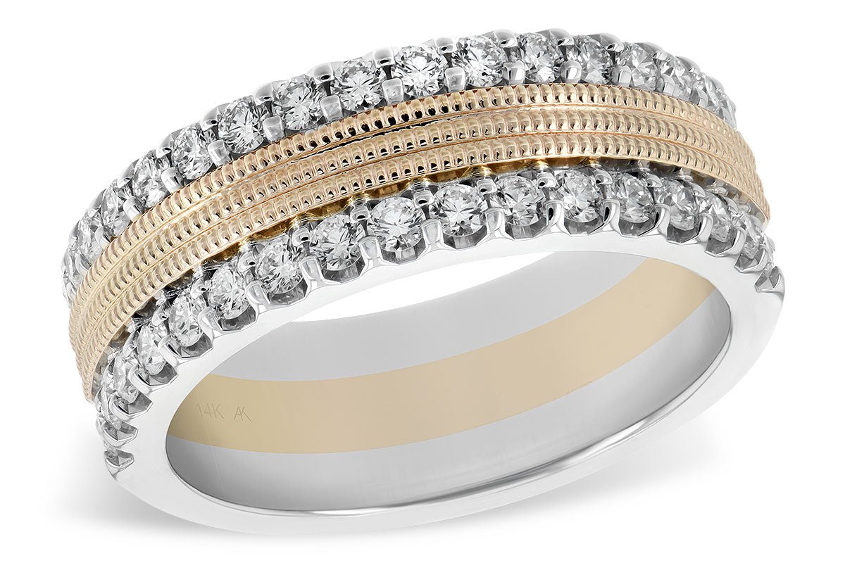 Diamond Milgrain Style Double Row Band - Park City Jewelers