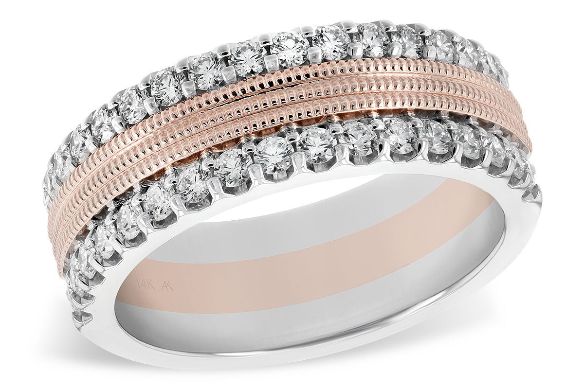 Diamond Milgrain Style Double Row Band - Park City Jewelers