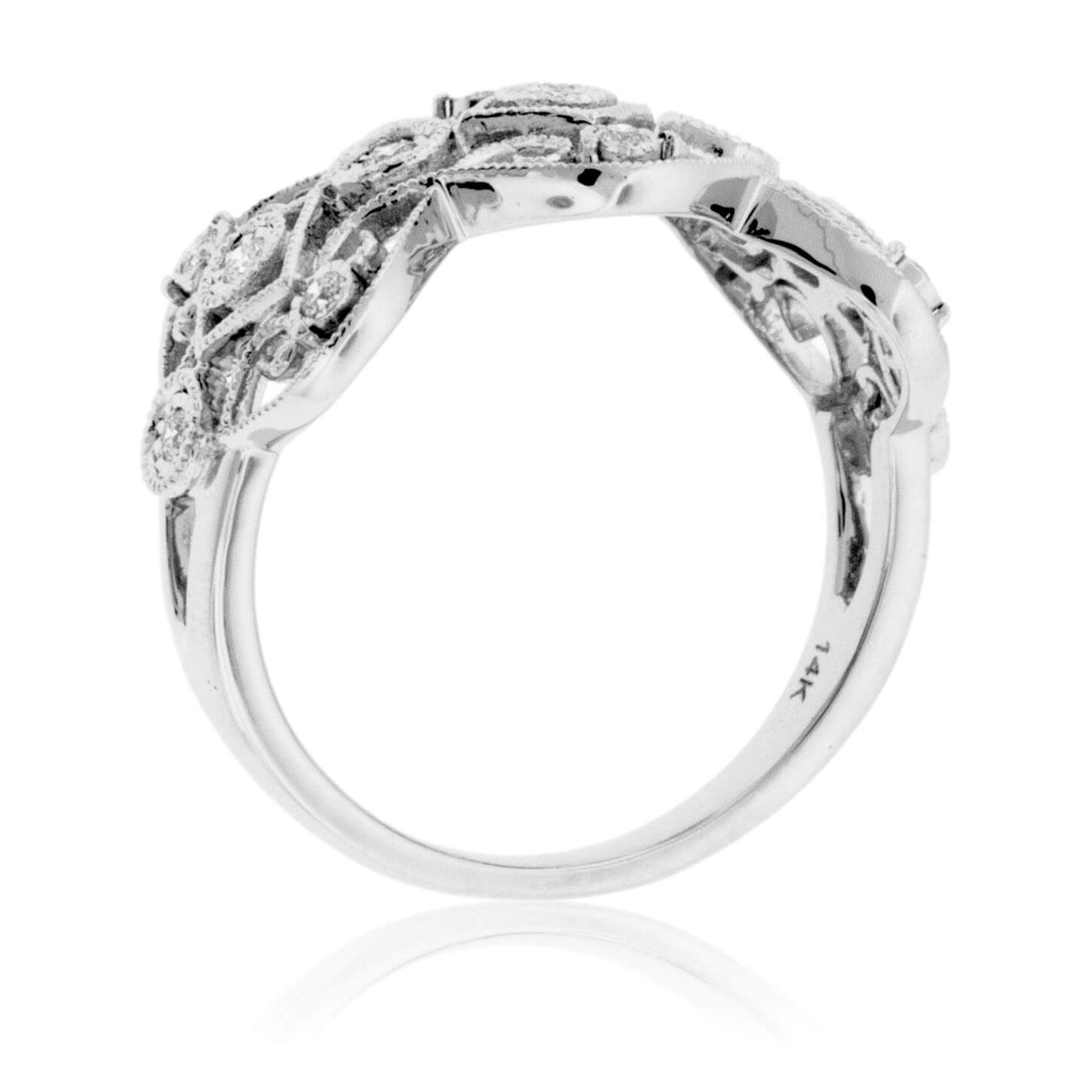 Diamond Milgrain Style Filigree Band - Park City Jewelers