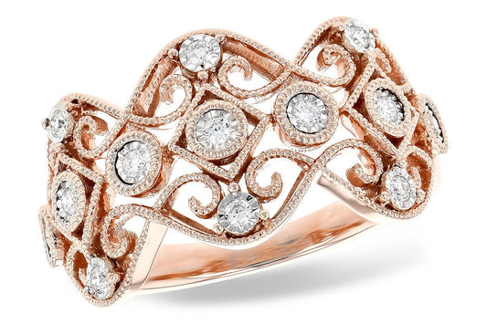 Diamond Milgrain Style Filigree Band - Park City Jewelers