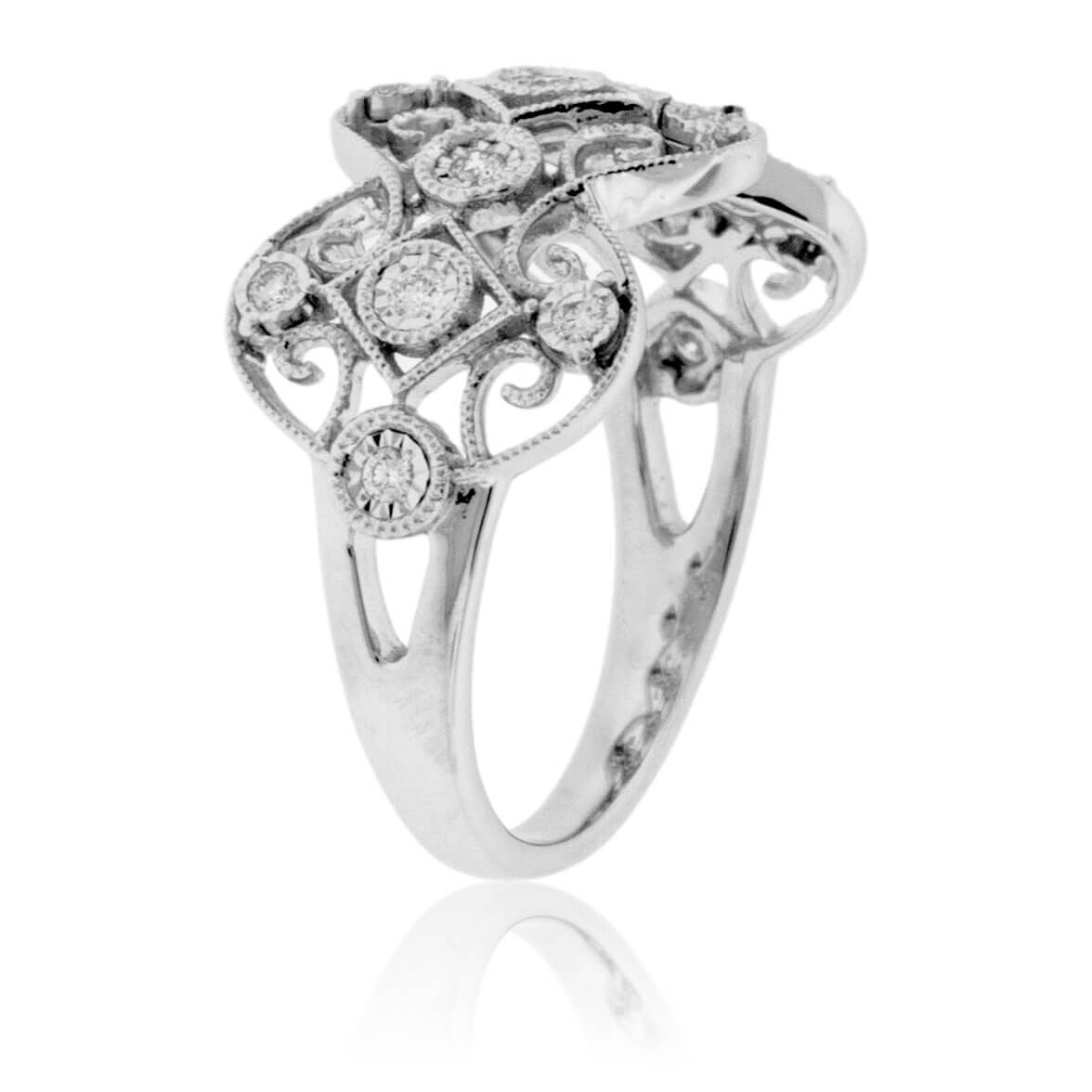 Diamond Milgrain Style Filigree Band - Park City Jewelers